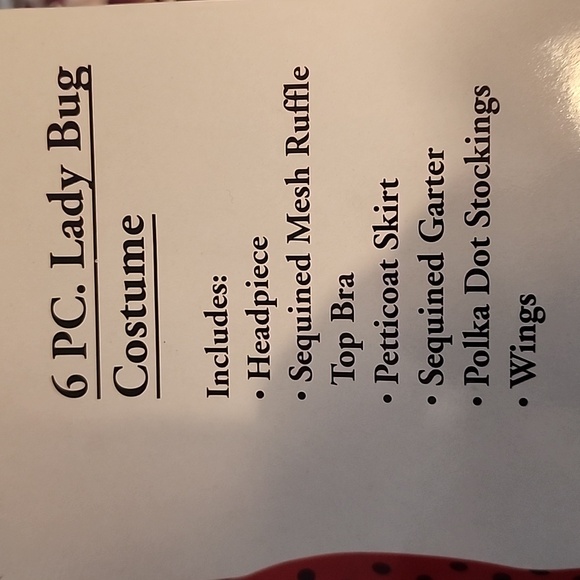 Leg Avenue Red and Black Ladybug Costume Set M/L - Picture 2 of 6